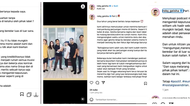 Roby Geisha Buka Suara Soal Fitnah Momo Dikeluarkan dari Band Secara Sepihak Tanpa Pemberitahuan