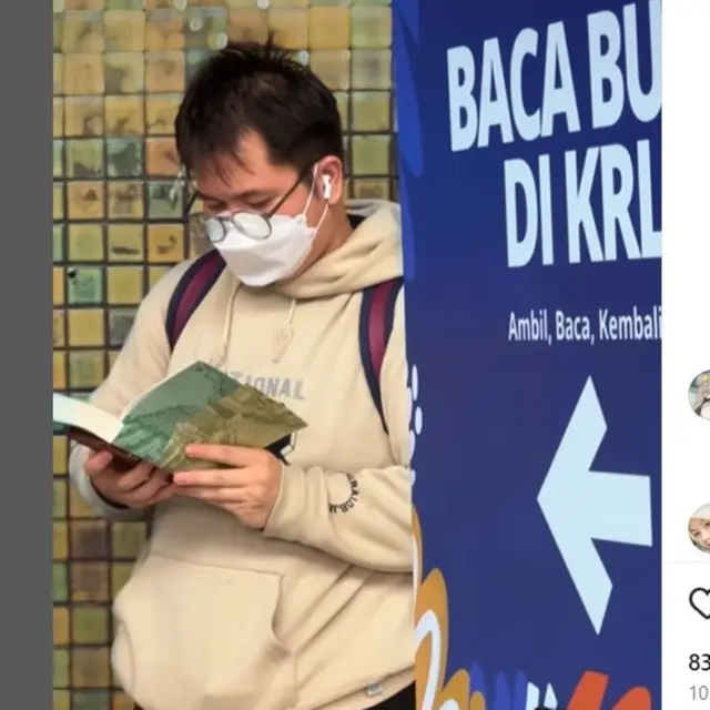 Tak Hanya Fokus Gawai, Penumpang KRL Jakarta-Bogor Kini Bisa Baca Buku Gratis Selama Perjalanan