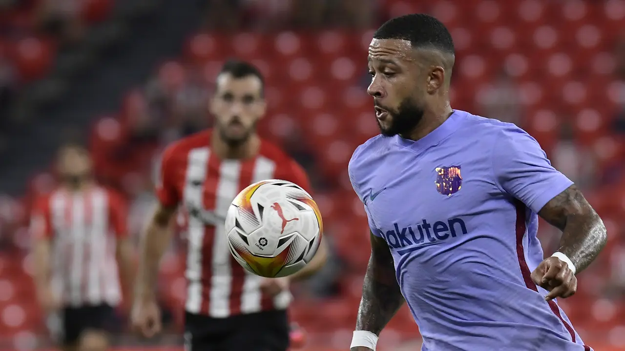 Foto: Gol Memphis Depay Selamatkan Barcelona dari Kekalahan atas Athletic Bilbao di Liga Spanyol