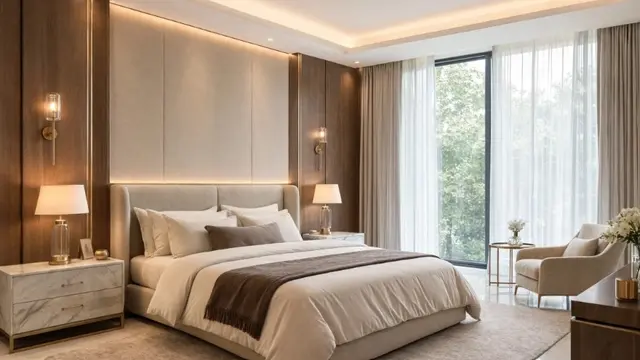 Elemen Kamar Tidur Mewah dan Elegan (AI Generated)