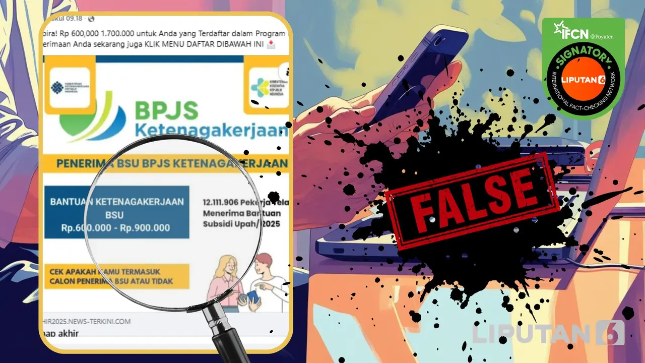Tangkapan layar klaim link untuk cek status penerima BSU 2026