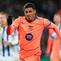 Marcus Rashford dari Barcelona beraksi dalam pertandingan sepak bola La Liga Spanyol antara Real Sociedad dan Barcelona di San Sebastian, Spanyol, Minggu, 18 Januari 2026. (AP Photo/Miguel Oses)
