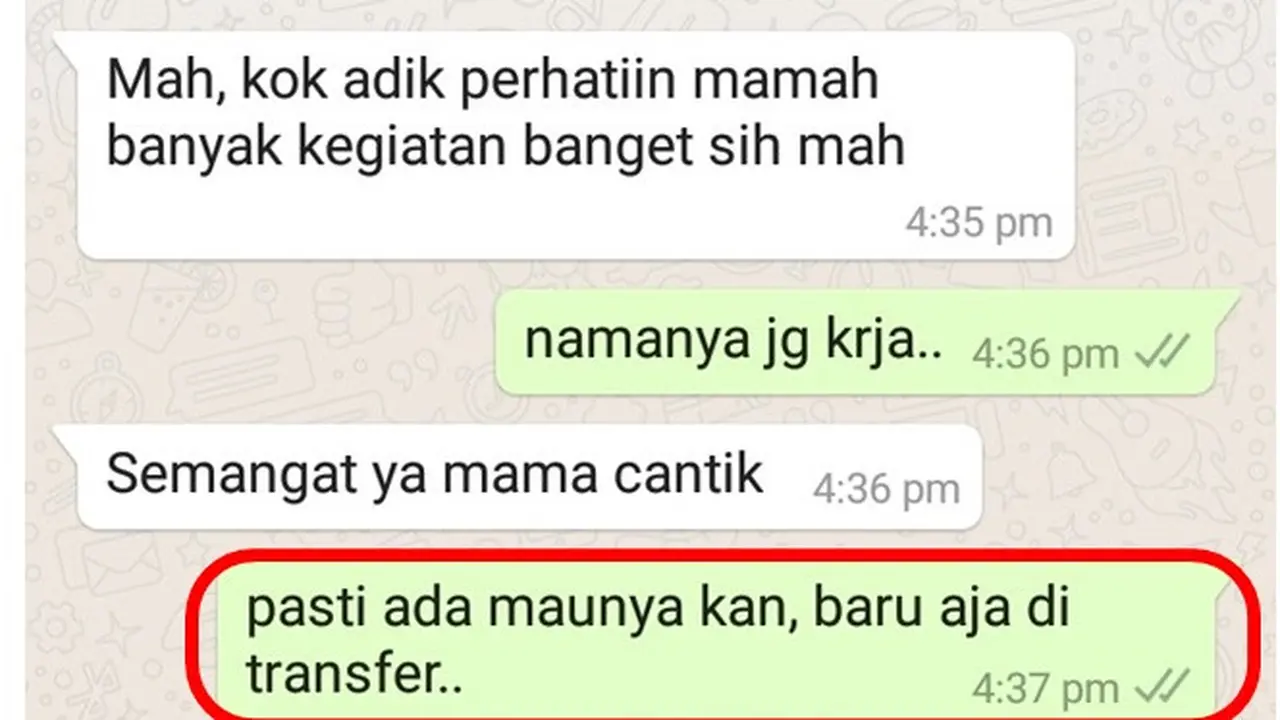 5 Chat Anak Beri Semangat ke Ibu Ini Bikin Geleng Kepala