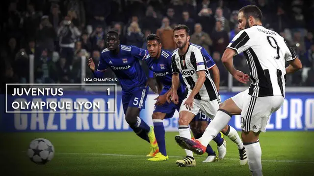 Imbang 1-1, Lyon Tunda Laju Juventus ke Babak 16 Besar