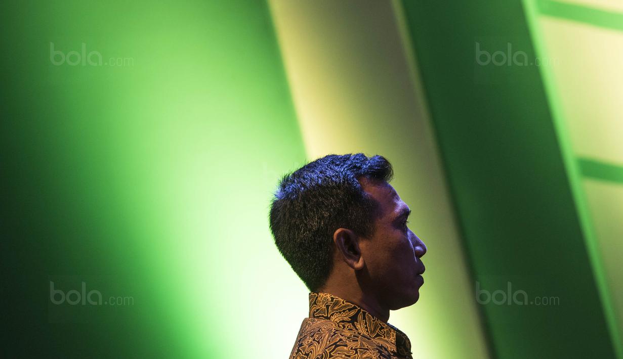 Legenda sepak bola Indonesia, Widodo C Putro, saat menghadiri Anugerah Leganda Olahraga di Hotel Bidakara, Jakarta, Rabu (13/12/2017). Sebanyak 286 atlet masing-masing mendapatkan 40 juta rupiah. (Bola.com/Vitalis Yogi Trisna)