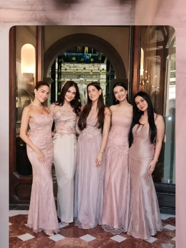 Potret Luna Maya Jadi Bridesmaid Millane Fernandez di Italia