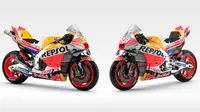 Livery motor Honda RC213V milik tim Repsol Honda untuk MotoGP 2023. (Twitter/Repsol Honda)