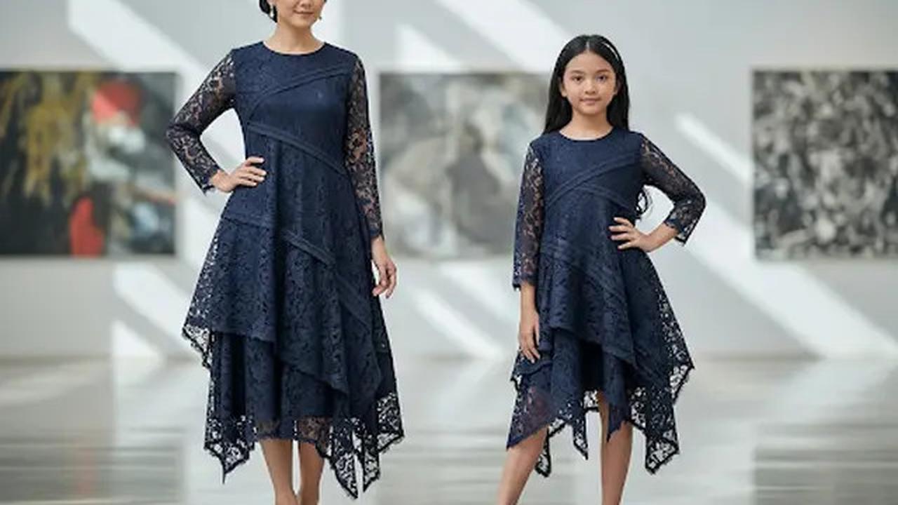 10 Model Baju Brokat Anak Kembaran dengan Ibu untuk Pesta yang Anggun dan Elegan