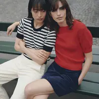 Gaya Parisian chic  berpadu dengan kesederhanaan dan kenyamanan khas LifeWear dalam kolaborasi terbaru UNIQLO x COMPTOIR DES COTONNIERS (CDC). [Dok/UNIQLO].