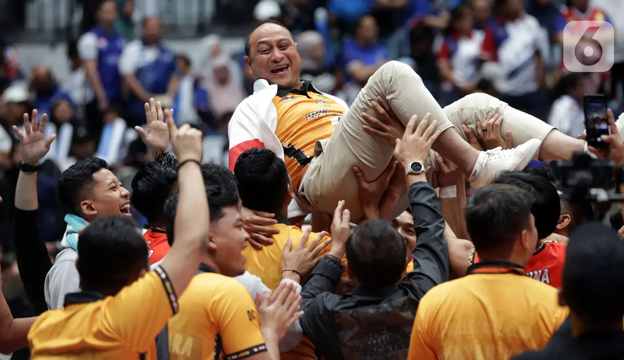 Jakarta Bhayangkara Presisi menjadi juara baru PLN Mobile Proliga 2024 sektor pria. (Liputan6.com/Helmi Fithriansyah)