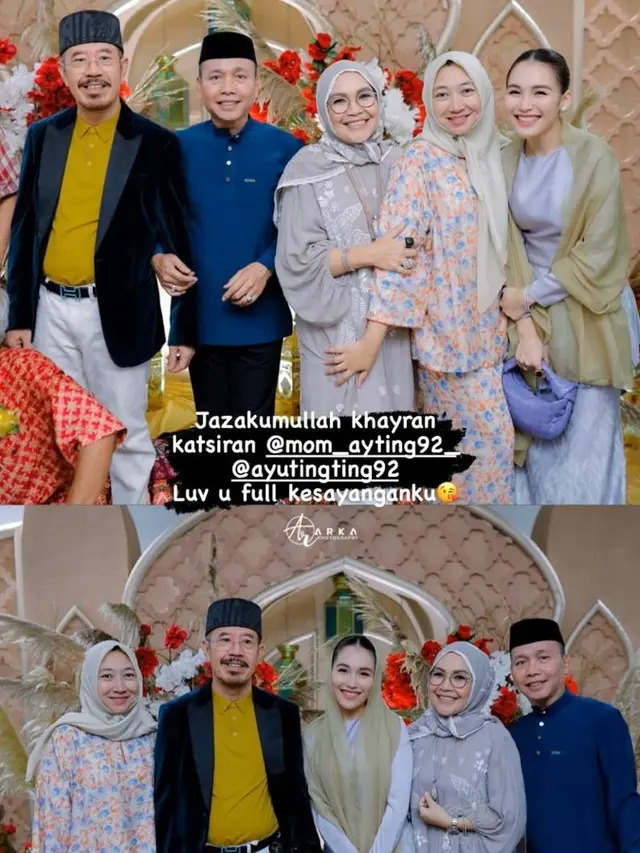 6 Gaya Kembaran Ayu Ting Ting Bareng Calon Ibu Mertua dan Adik Ipar, Kompak Pakai Baju Kurung