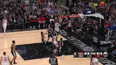 Berita video game recap NBA 2017-2018 antara Houston Rockets melawan San Antonio Spurs dengan skor 102-91.