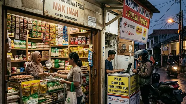 Warung Sembako dan Konter Pulsa
