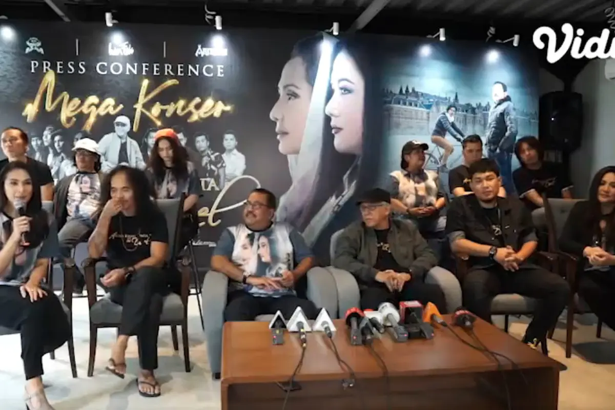 Lihat Keseruan Press Conference Mega Konser Akhir Kisah Cinta Si Doel. sumberfoto: Falcon Pictures