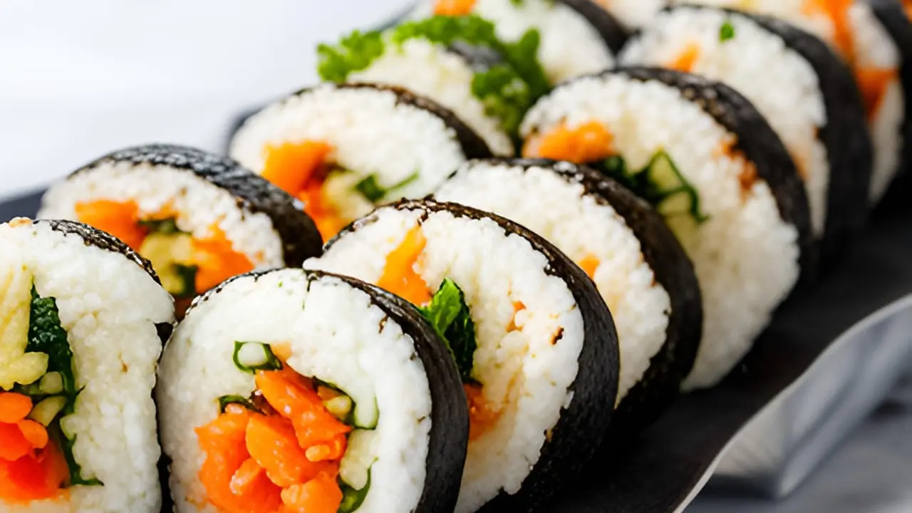 Yeoneo Gimbap – Nasi Gulung Isi Salmon dan Telur