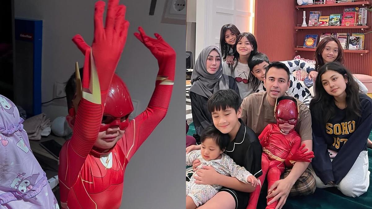 7 Momen Kocak Rayyanza Sahur Pakai Kostum The Flash, Kuat Habis Makan