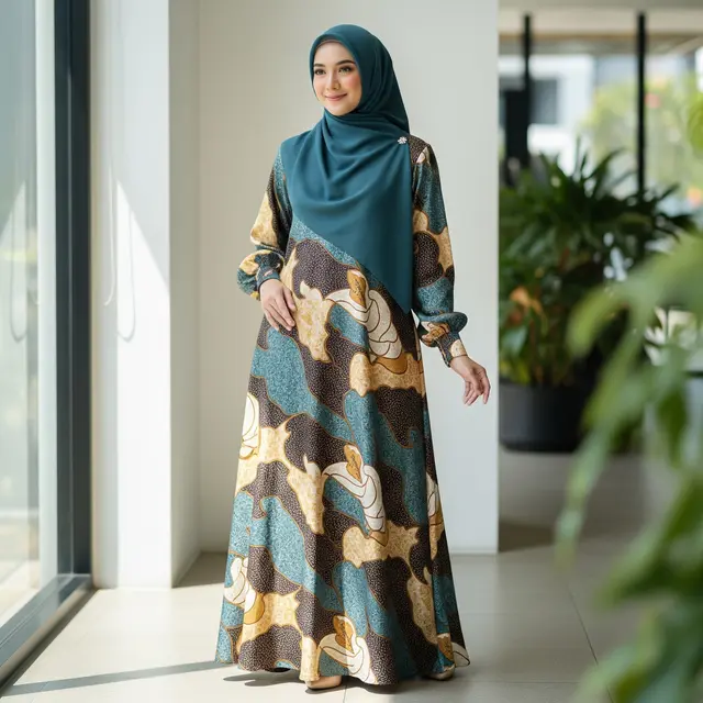 9 Model Gamis Silk Motif Terbaru 2026, Tampil Anggun dan Mewah
