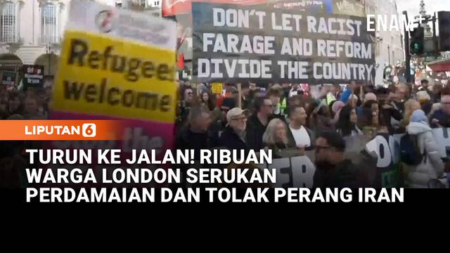 Ribuan orang turun ke jalan di London sebagai bagian dari gelombang protes global “No Kings” yang menentang perang Iran dan kebijakan Presiden AS Donald Trump. Demonstrasi juga berlangsung di berbagai kota dunia, dengan pesan kuat melawan rasisme...