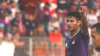 Striker Persik Kediri, Septian Satria Bagaskara. (Bola.com/Gatot Susetyo)