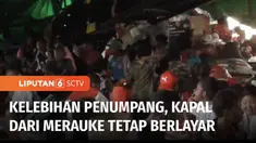 Jelang Natal dan Tahun Baru, penumpang memenuhi kapal yang akan berlayar dari Merauke, Papua Selatan, Sabtu (17/12) sore. Kapal berkapasitas 50 orang dinaiki lebih dari 300 orang.