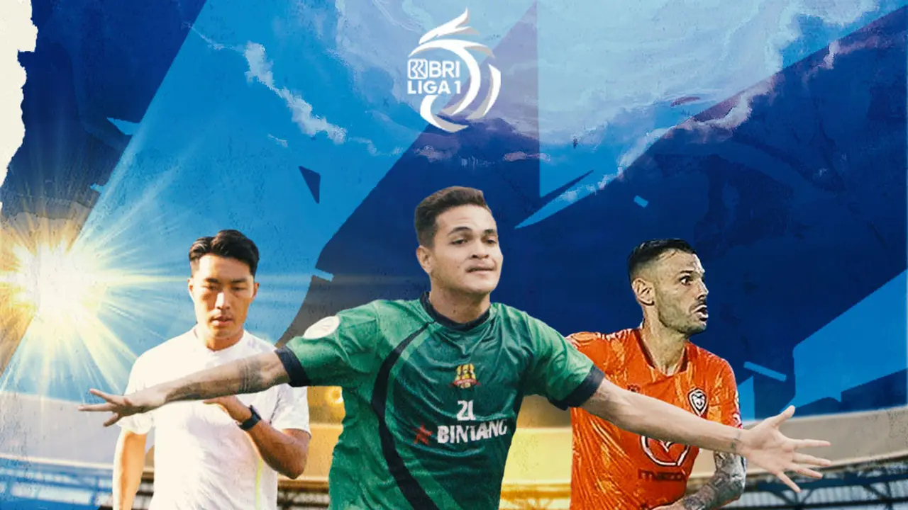 Liga 1 -  Ilustrasi Tyronne del Pino, Song Ui-young, Gali Freitas