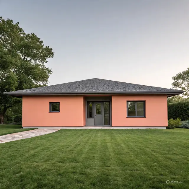 Rumah Sederhana Warna Pink