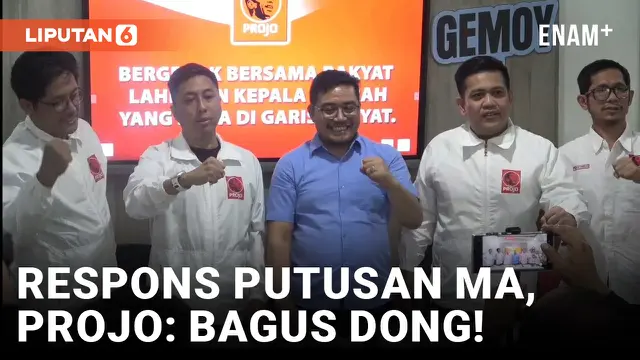 VIDEO: Projo Sambut Gembira Putusan MA Terkait Batas Usia Calon Kepala Daerah