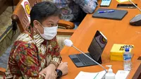 Rapat kerja Menteri Kesehatan RI Budi Gunadi Sadikin dengan Komisi IX DPR RI di Gedung DPR RI Jakarta pada 12 Januari 2021. (Dok Kementerian Kesehatan RI)