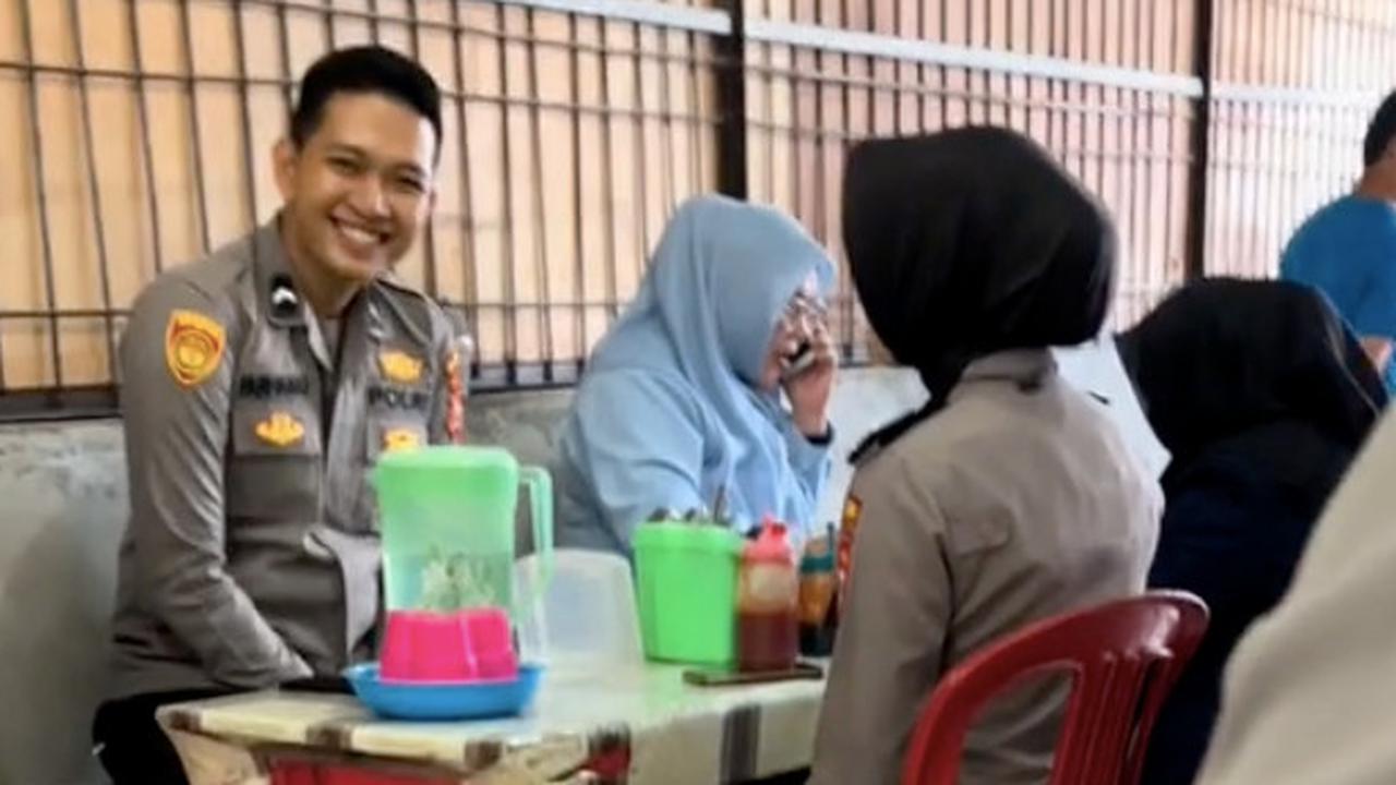 Momen Polisi Pria & Polwan Ketangkap Basah Pacaran di Kantin, Langsung 'Diinterogasi' Komandan Sampai Tak Berkutik