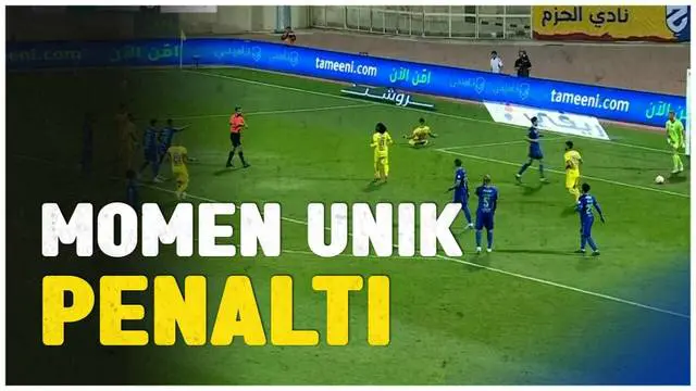 Berita Video, penalti aneh yang terjadi dalam laga Al Hazm Vs Al Fateh pada Kamis (7/12/2023)