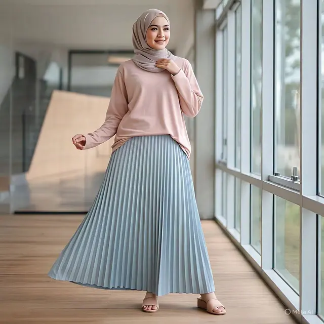 Outfit ke Pantai Hijab Simple