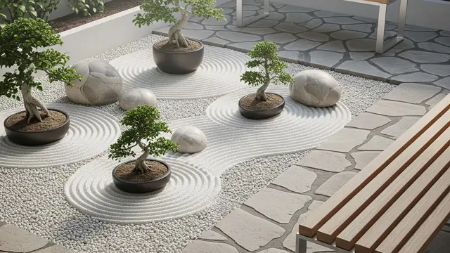 Desain Teras Belakang Minimalis dengan Taman Mini
