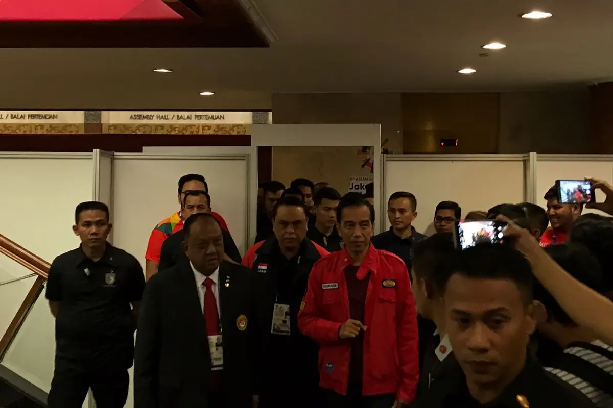 Jokowi Pantau Perjuangan Atlet Taekwondo di Asian Games 2018