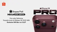 Segera Pre-Order! iPhone 18 Pro dan iPhone 18 Pro Max Hadir di Shopee dengan Promo Spesial