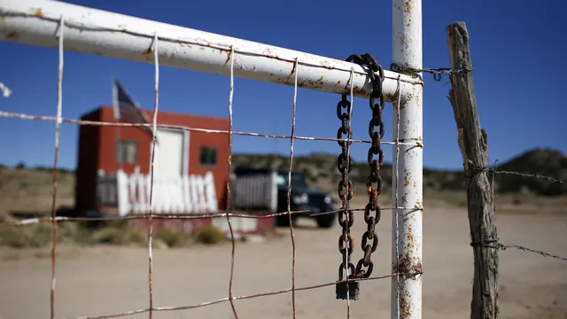 Bonanza Creek Ranch di Santa Fe, New Mexico, yang jadi lokasi syuting film Rust. (AP Photo/Andres Leighton)