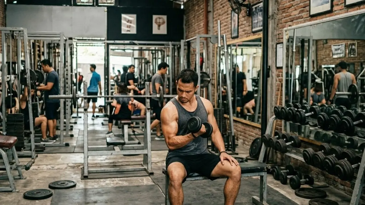 latihan di gym