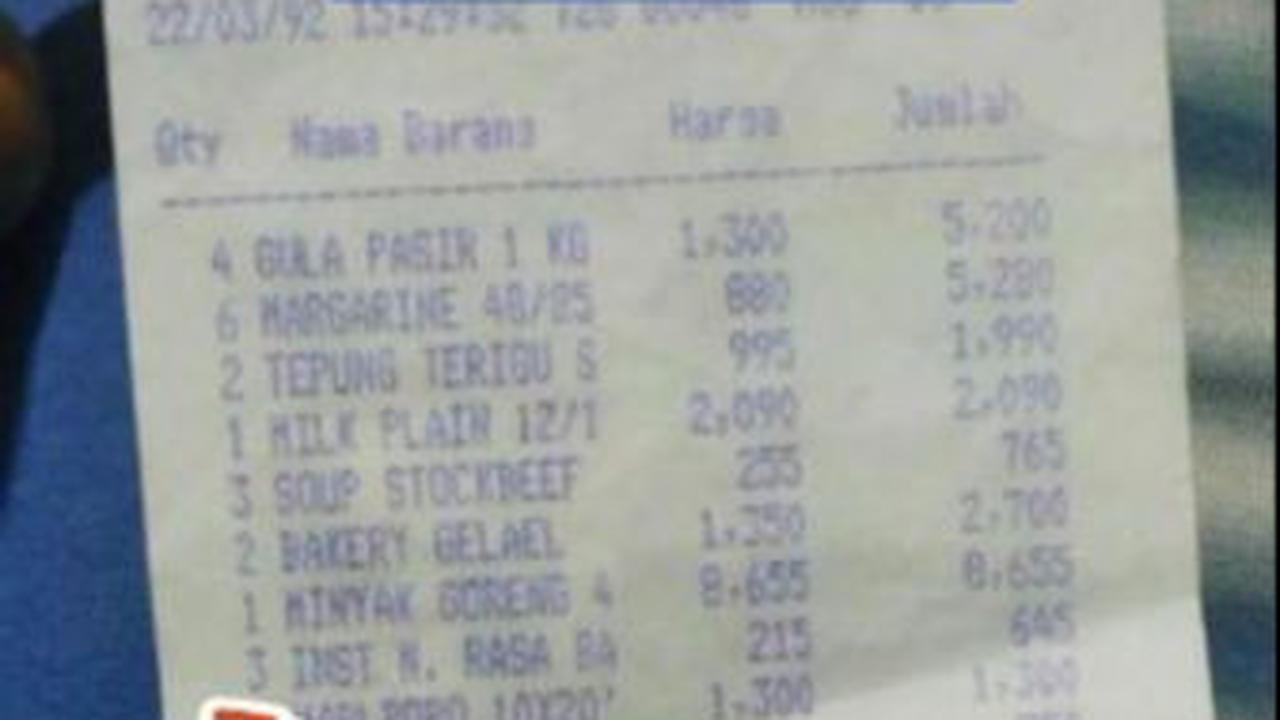 Menurut keterangan yang ditulis, struk tersebut dicetak pada tahun 1992 di Glael, Jakarta.&nbsp;<br>