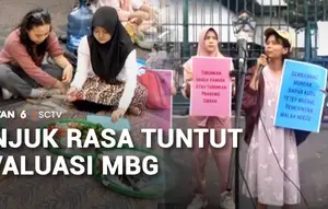 Aktivis dan Mahasiswa Masak Bersama saat Aksi Protes Program MBG
