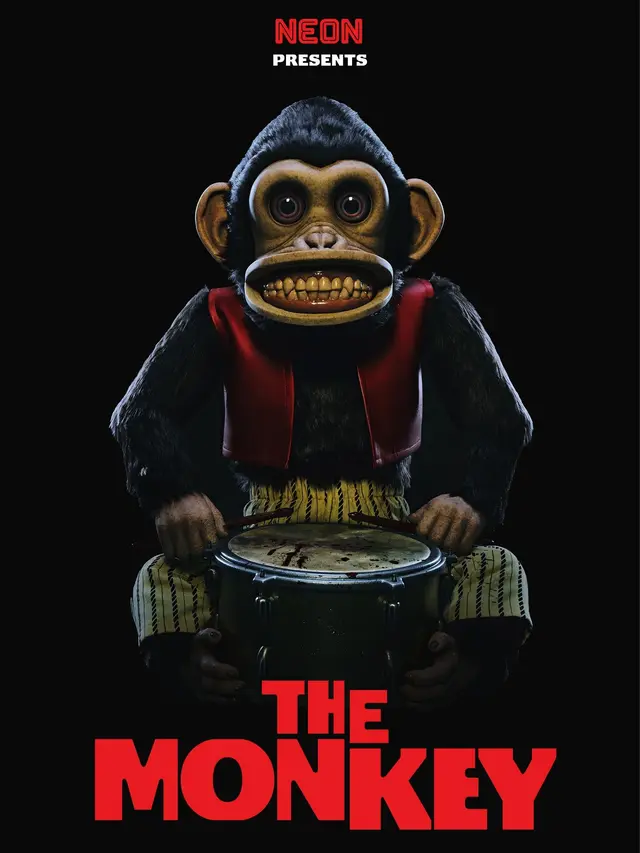 Poster film The Monkey. (Foto: Dok. C2/ Atomic Monster/ The Safran Company/ NEON/ IMDb)