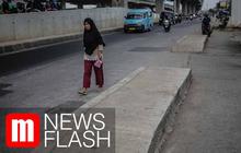 VIDEO: Begini Penampakan Trotoar yang Berada di Tengah Jalan Kalimalang
