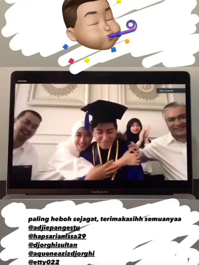 7 Momen Adjie Pangestu dan Annisa Trihapsari Kompak Hadiri Wisuda Anak