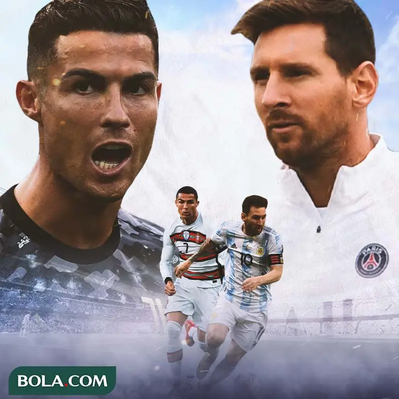 Ilustrasi - Cristiano Ronaldo dan Lionel Messi