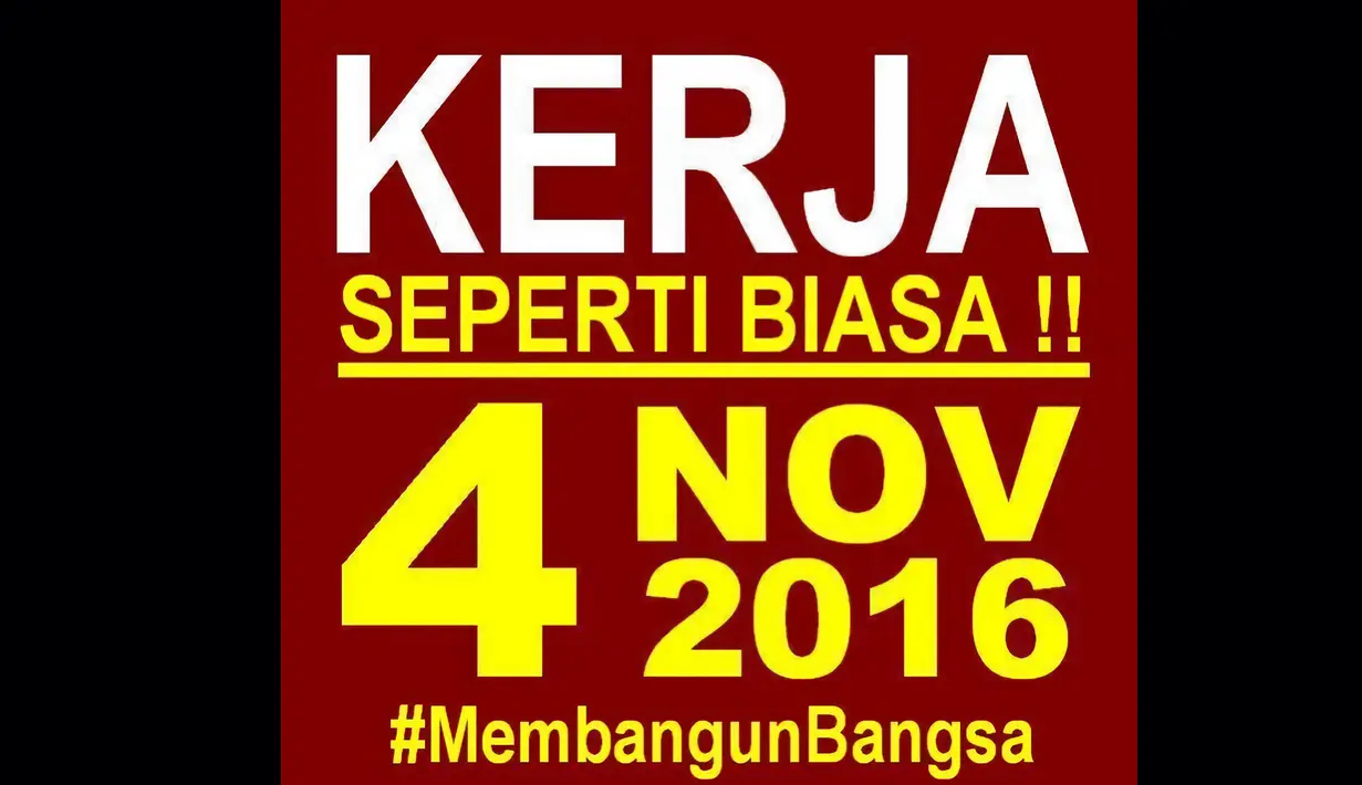Kerja seperti biasa (twitter.com)