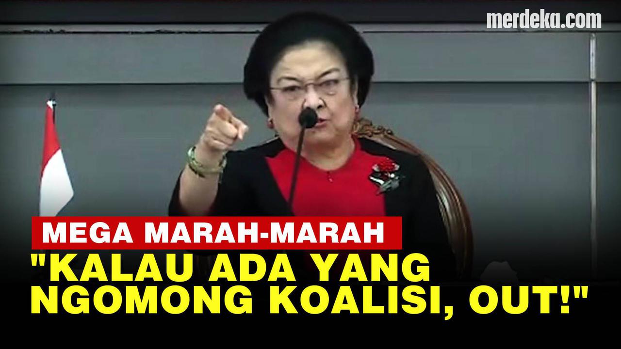VIDEO: Teriak Marah-Marah, Megawati Ancam Pecat Kader PDIP yang Berani Bilang Koalisi