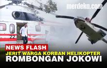VIDEO: Helikopter Rombongan Presiden Jokowi Rusak Warung, Warga Tertimpa Pohon