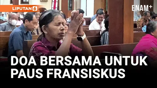 VIDEO: Ratusan Umat Katolik di Sleman Gelar Doa Bersama untuk Paus Fransiskus