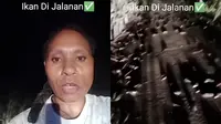 Penampakan Ratusan Ikan di Jalanan Disebut Horor (Sumber: Tiktok/nestaangga)