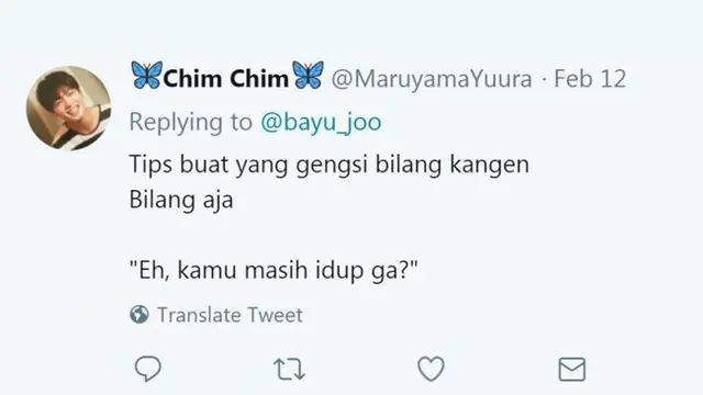 Deretan Twit Kocak Gengsi Bilang Kangen