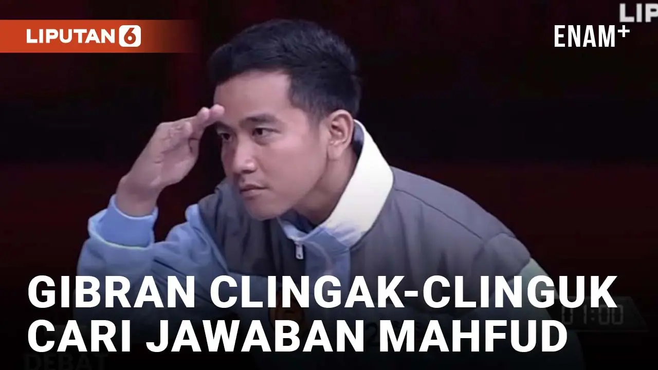 Gibran Bergaya Clingak-clinguk Saat Respons Jawaban Mahfud soal 'Greenflation'