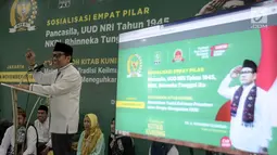 Ketum PKB Muhaimin Iskandar saat membuka Final Musabaqoh Kitab Kuning, Jakarta, Kamis (29/11). Dalam kesempatan itu juga dilakukan Sosialisasi Empat Pilar tentang Pancasila, UUD Tahun 1945, NKRI, dan Bhinneka Tunggal Ika.  (Merdeka.com/Iqbal S Nugroho)